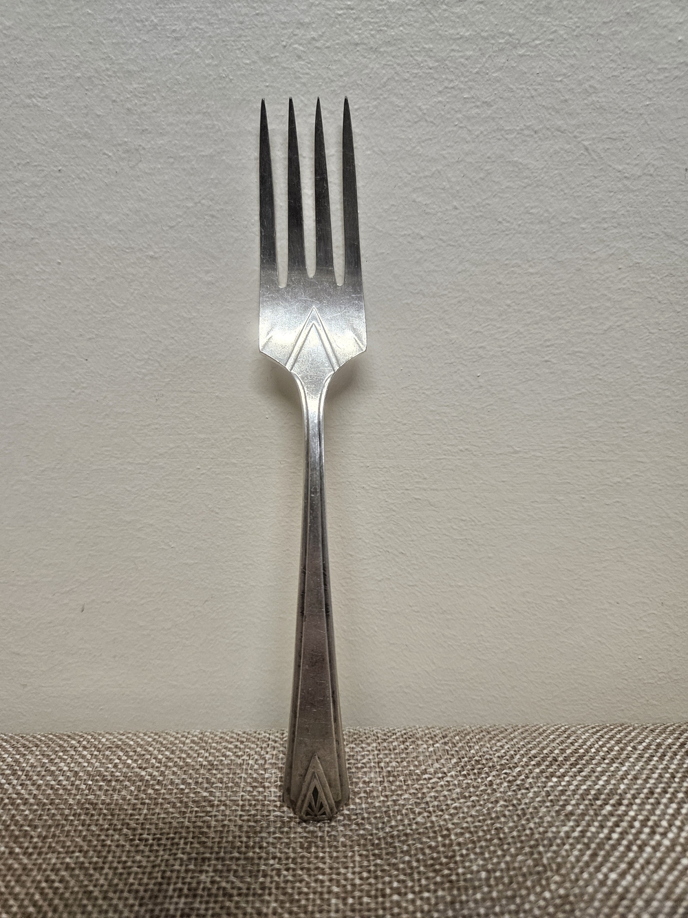 Vintage 1929 Oneida Community Plate Fork - Deauville Art Deco Pattern